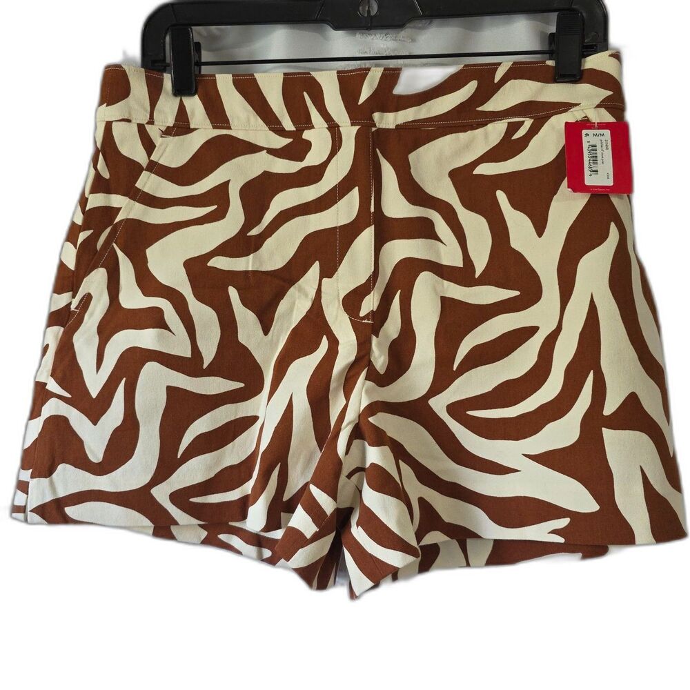 Spanx Brown/Cream Zebra Print Short - Size M (NWT)
